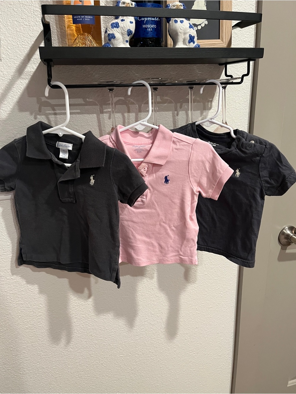 Ralph Lauren Kids Polo Trio in Pink and Black
